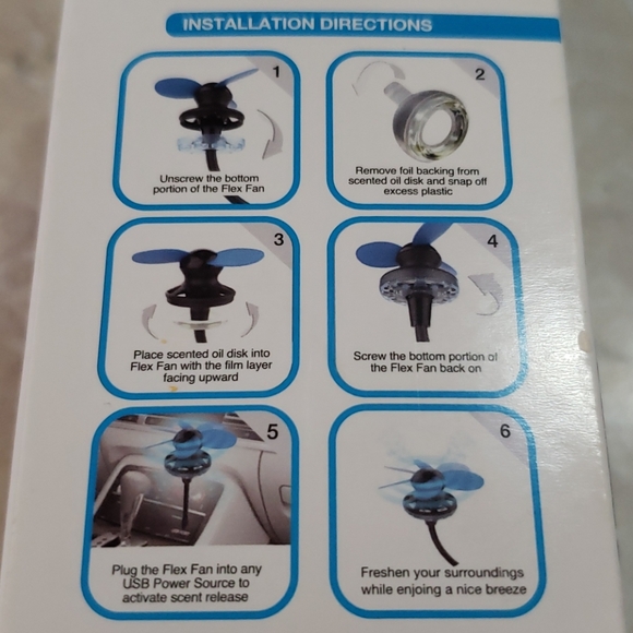 USB plug-in flex fan+air freshner - Picture 8 of 9